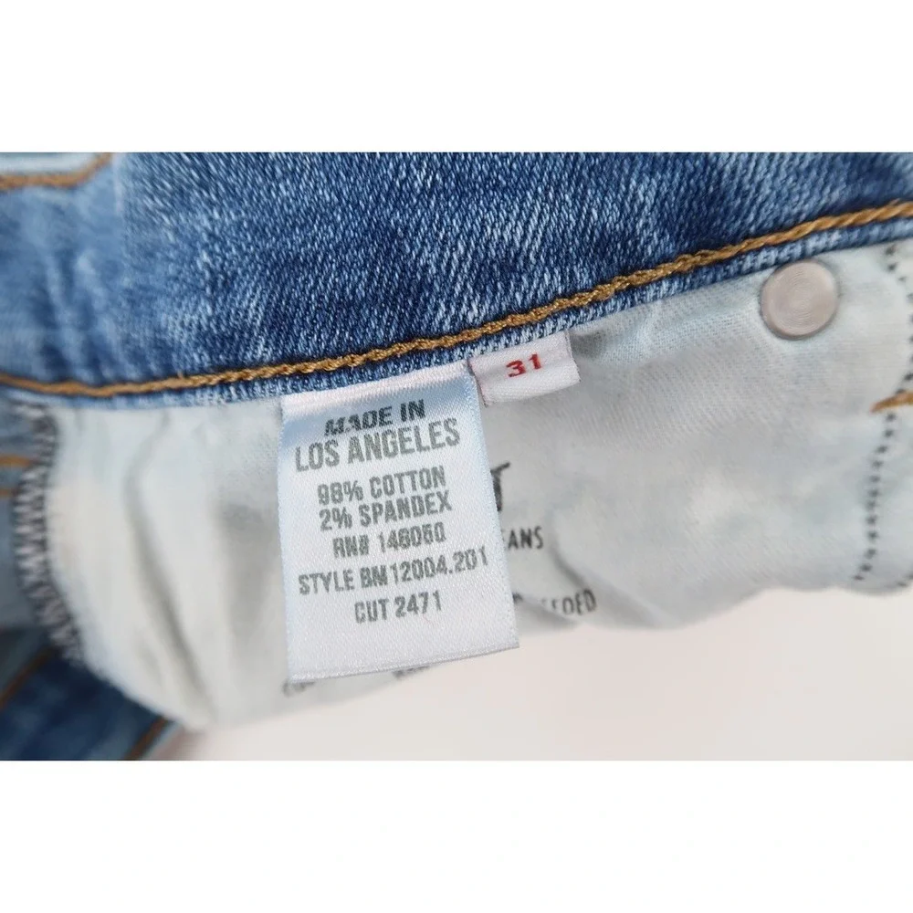 Buck‎ Mason Jeans 31 Slim Denim Blue Light Wash Fade 31x33 Made in USA BM12004